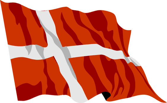 Denmark flying flag png