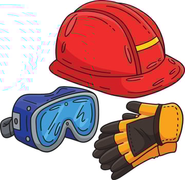 Construction Personal Protective Equipment Clipart vector