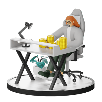 3D Illustrations of Financial Management png