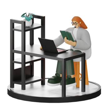 3D Illustrations of the Joy of Reading png