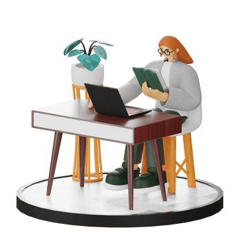 3D Illustrations of the Joy of Reading png