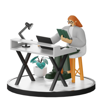 3D Illustrations of the Joy of Reading png
