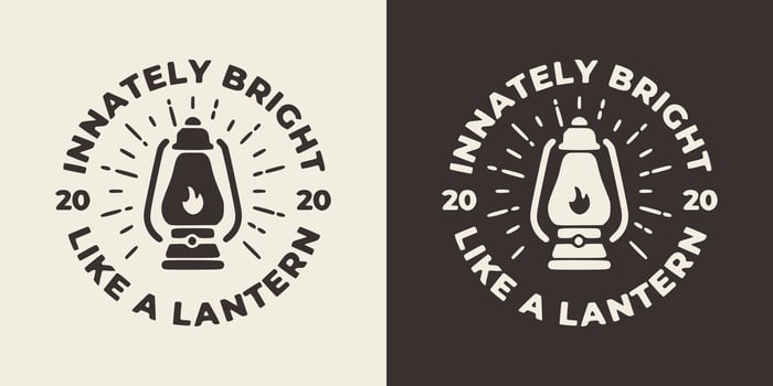 Classic lantern with motivational typography design suitable for printable products. vector