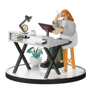 3D Illustrations of Digital Artistic Expression png