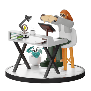 3D Illustrations of Digital Artistic Expression png