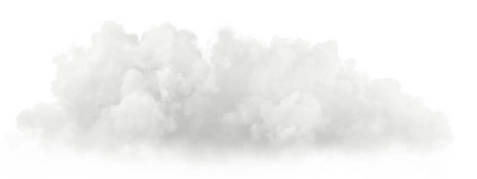 Realistic soft cloud floating cut out 3d rendering png