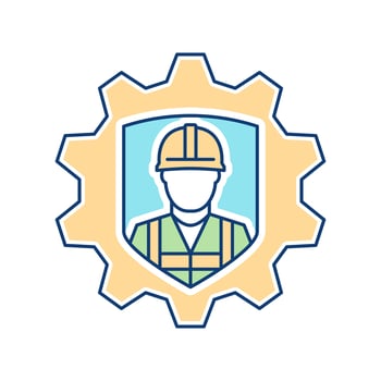 Worker Security Welfare Icon vector