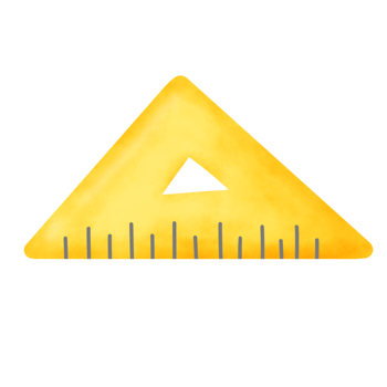 Classic yellow ruler png