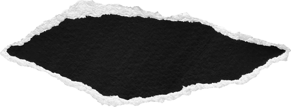 Black and White Torn Paper Piece png