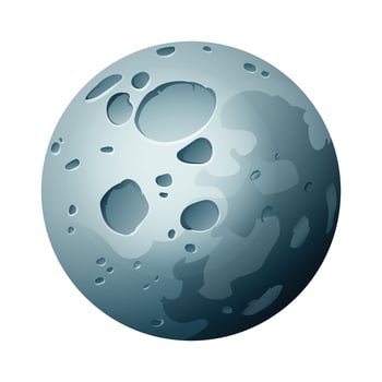 Moon cartoon illustration isolated on white background vector