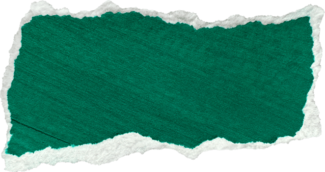 Green and White Torn Paper Piece png