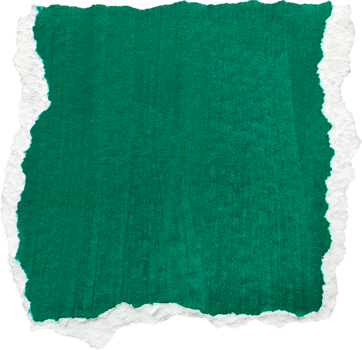 Green and White Torn Paper Piece png