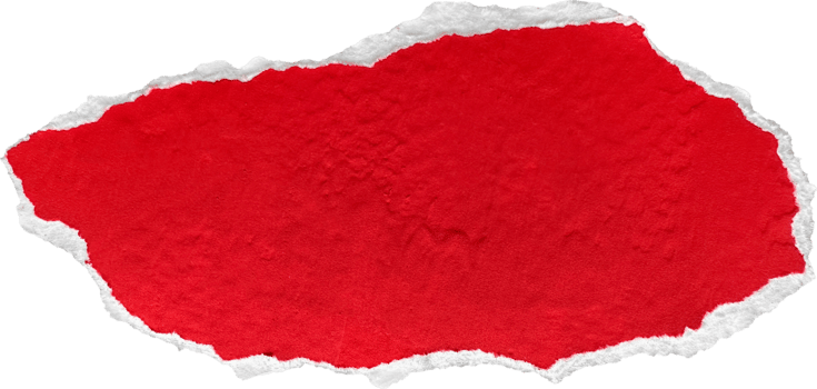 Red and White Torn Paper Piece png