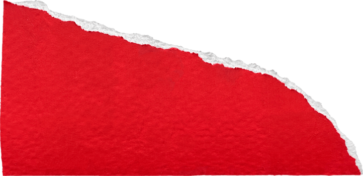Red and White Torn Paper Piece png