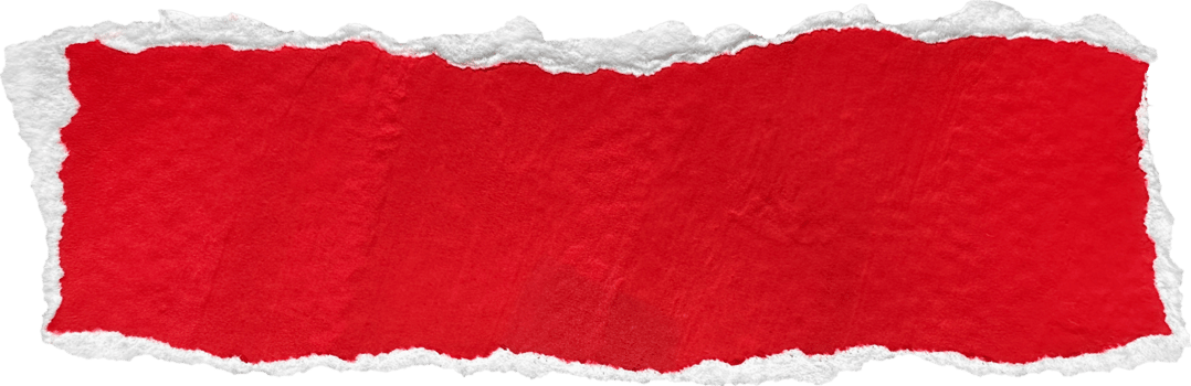 Red and White Torn Paper Piece png