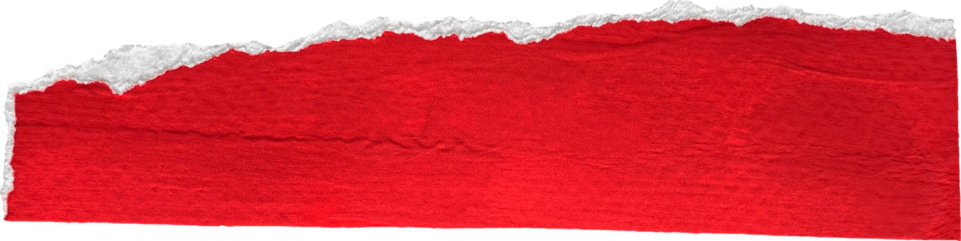 Red and White Torn Paper Piece png