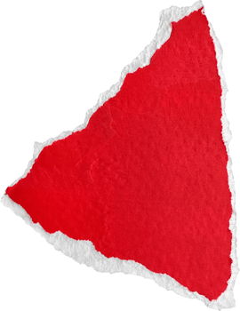 Red and White Torn Paper Piece png