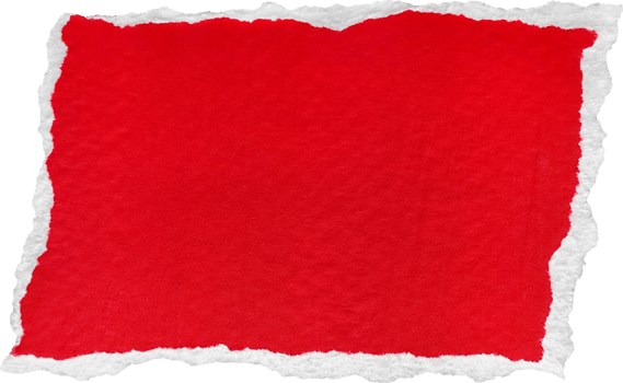 Red and White Torn Paper Piece png