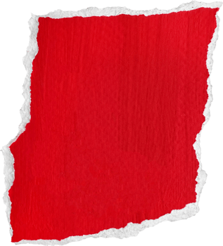 Red and White Torn Paper Piece png