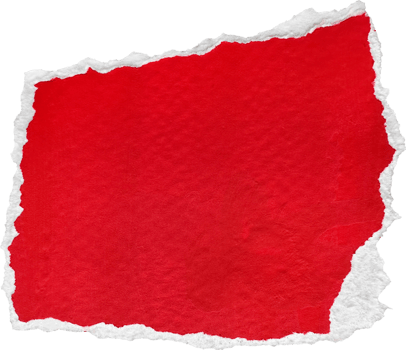 Red and White Torn Paper Piece png