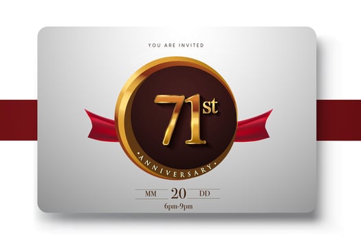71st Anniversary logo vector