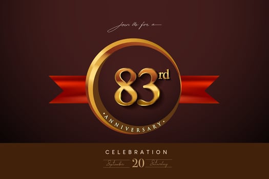83rd Anniversary logo vector