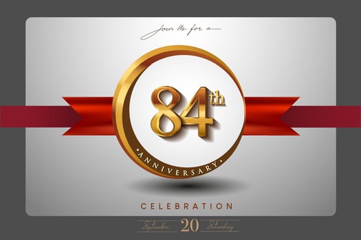 84th Anniversary logo vector