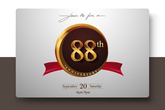 88th Anniversary logo vector