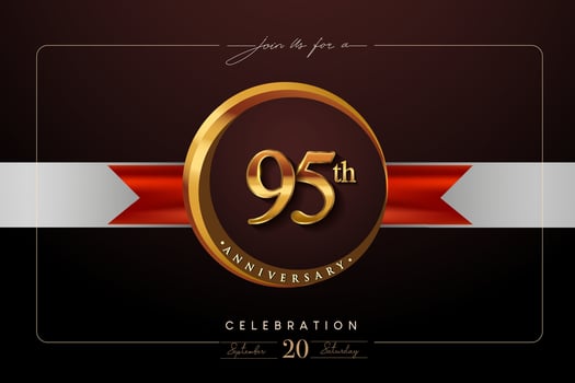 95th Anniversary logo vector