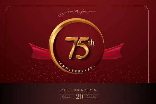 75th Anniversary logo vector