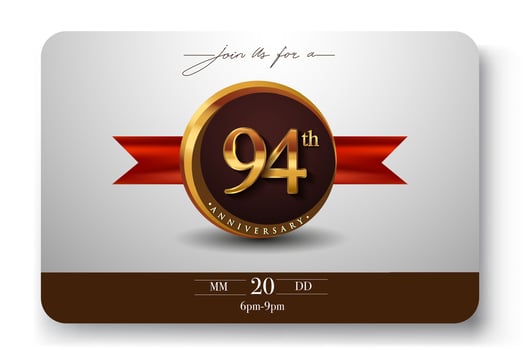 94th Anniversary logo vector