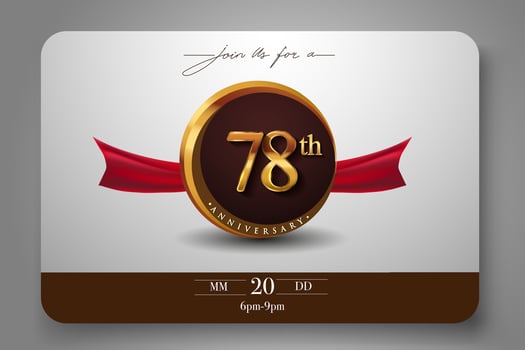 78th Anniversary logo vector