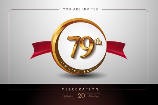 79th Anniversary logo vector