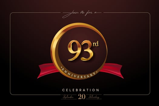 93rd Anniversary logo vector
