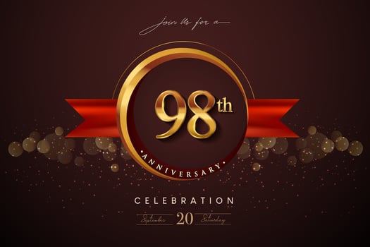 98th Anniversary logo vector