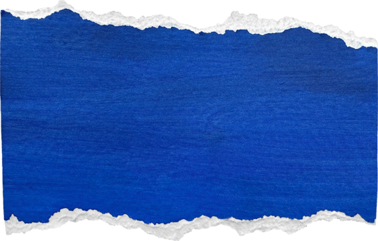Blue and White Torn Paper Piece png