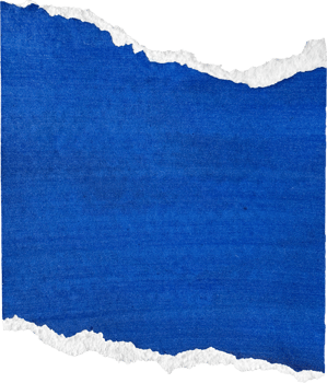 Blue and White Torn Paper Piece png