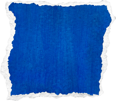Blue and White Torn Paper Piece png