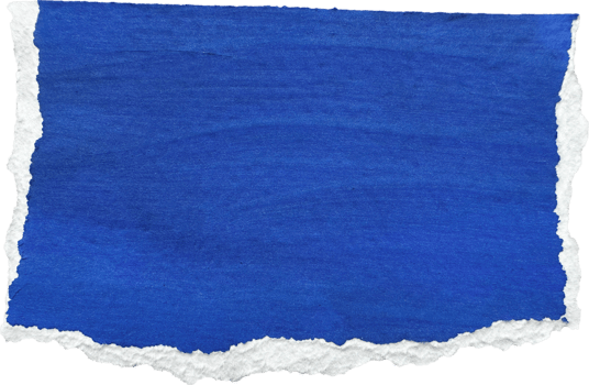 Blue and White Torn Paper Piece png