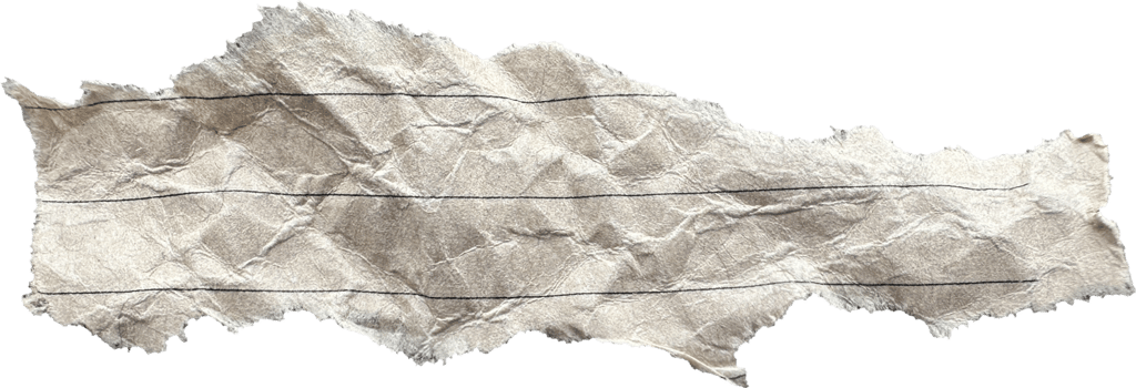 Brown Torn Crumpled Old Craft Lined Paper Piece png