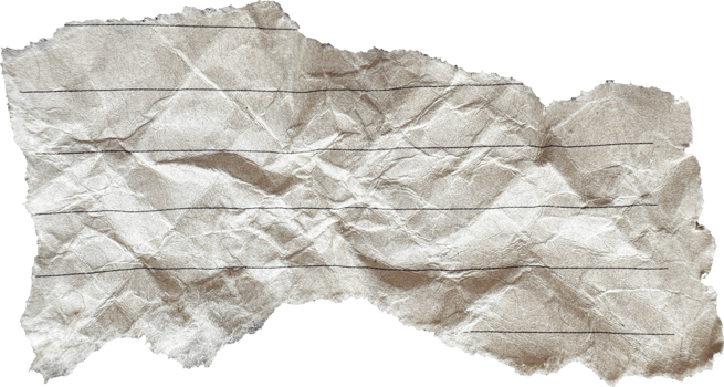 Brown Torn Crumpled Old Craft Lined Paper Piece png