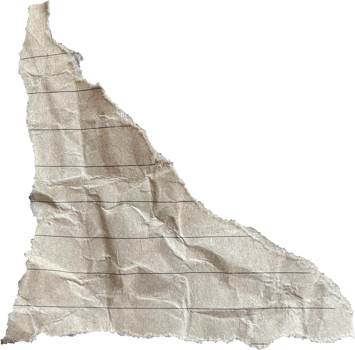 Brown Torn Crumpled Old Craft Lined Paper Piece png