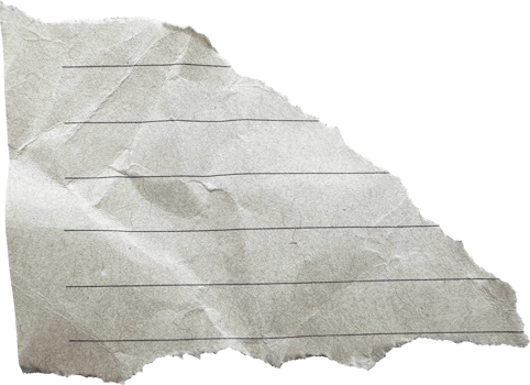 Brown Torn Crumpled Old Craft Lined Paper Piece png