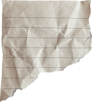 Brown Torn Crumpled Old Craft Lined Paper Piece png