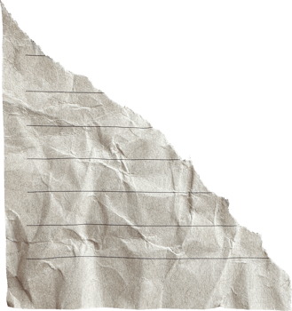 Brown Torn Crumpled Old Craft Lined Paper Piece png