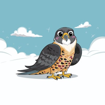 illustration of a falcon. birds isolated on a white background. vector