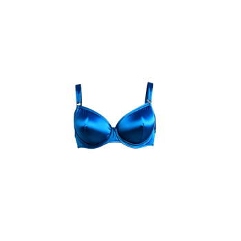 Electric Blue Satin Bra An electric blue satin bra with a bold vibrant color featuring png
