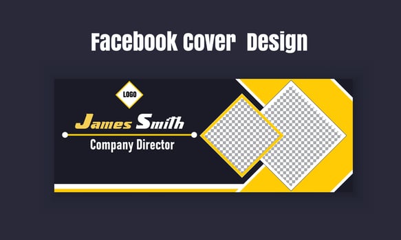 Corporate business Facebook cover template design vector