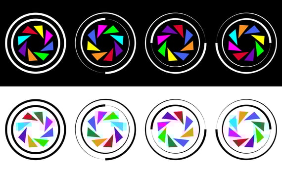 Camera Shutter Symbol icon. vector