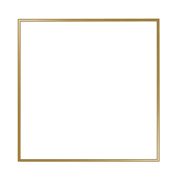 Gold Square Frame on Transparent Background png